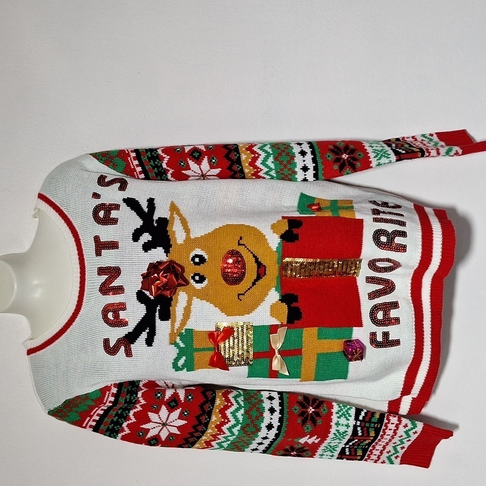 No Boundaries Christmas Sweater Rudolph Ugly Sweater